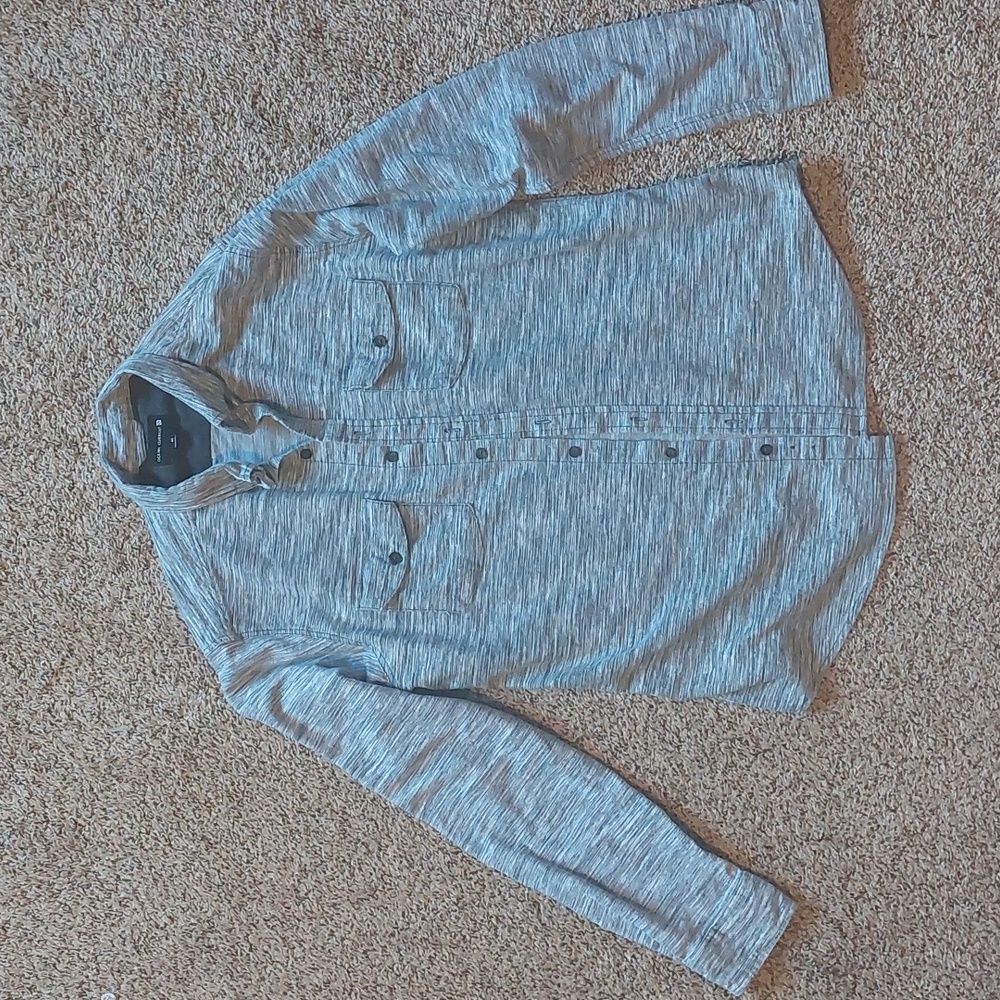 Ocean Current grey long sleeve button down shirt Medium